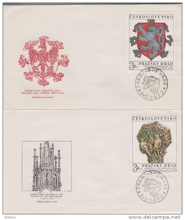 Armoiries - Religieux - Tchècoslovaquie - 2 Documents De 1972 - Buste