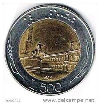 Italia - Italie - Italy - Italien 500 Lire Lit Bimetallica Bi-metallic Bimetallic 1986 VF Moneta Coin - Monnaie - Moneda - 500 Lire