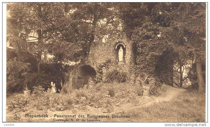 DIEPENBEEK-PENSIONNAT DES RELIGIEUSES URSULINES-GROTTE ND DE LOURDES-LOURDESGROT - Diepenbeek