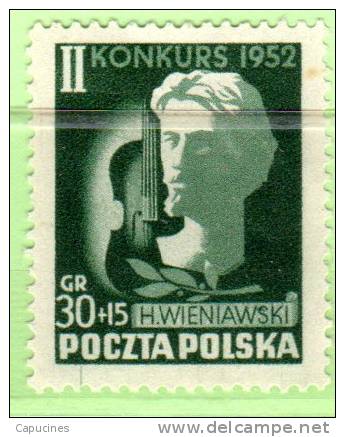POLOGNE - 1952 "Compositeur H. Wieniawski" - N° 689* - Ongebruikt