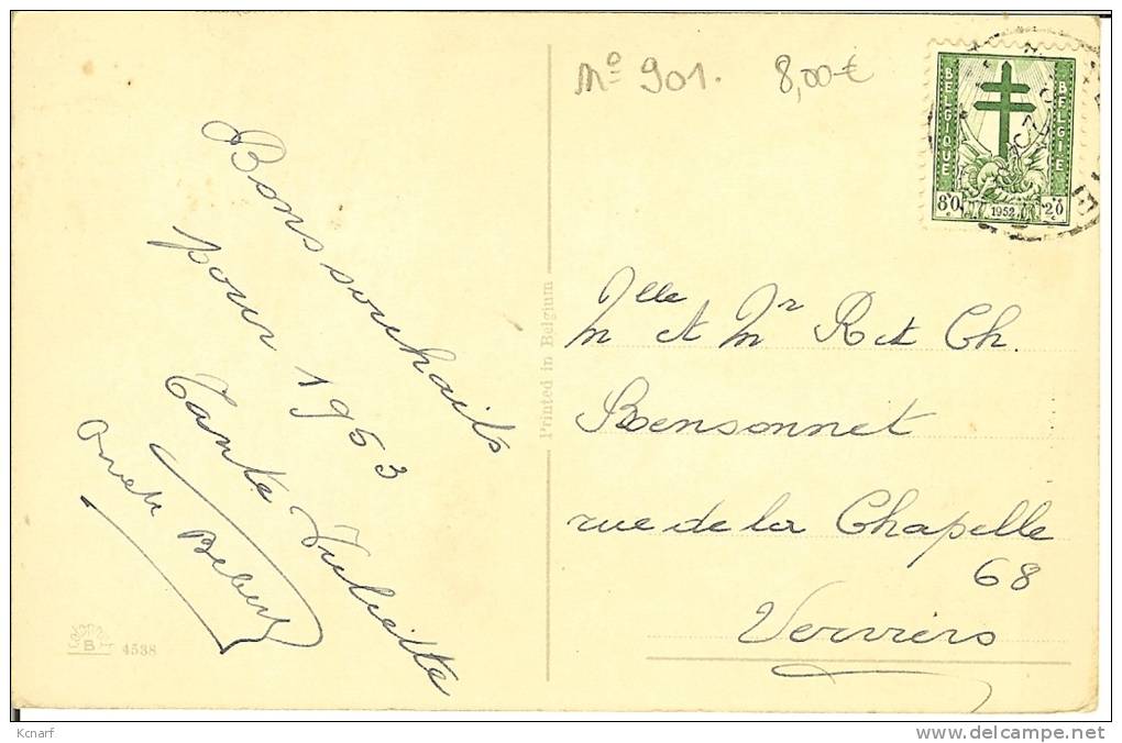 CP Avec N° 901   "  Sur Bonne Année ". - Lettres & Documents