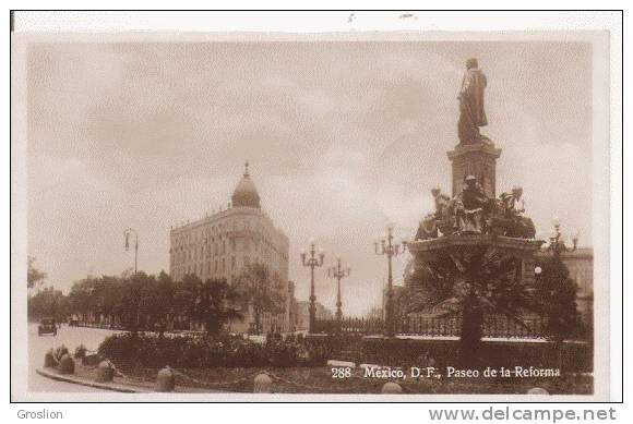 MEXICO 288 D F PASEO DE LA REFORMA (CARTE PHOTO) - Mexique