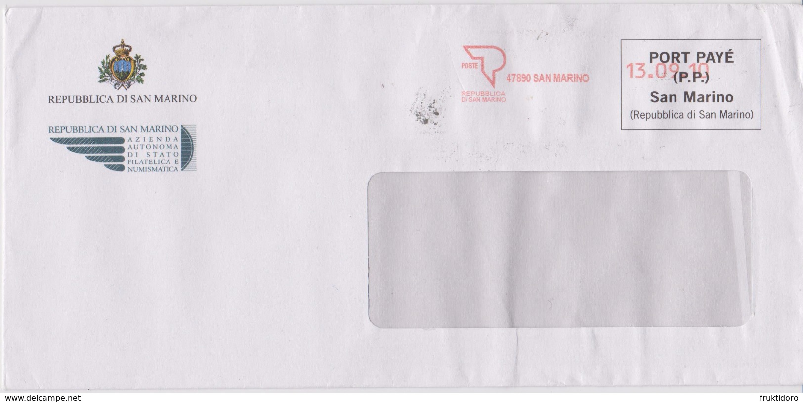 San Marino Envelopes Port Payé Circulated - Errors, Freaks & Oddities (EFO)