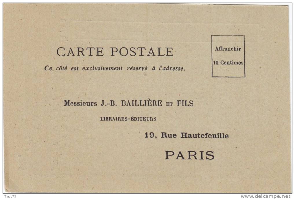 PARIS  -Supplément à La Revue De Bibographic Medicale - Card / Cartolina Pubbl. - Reklame