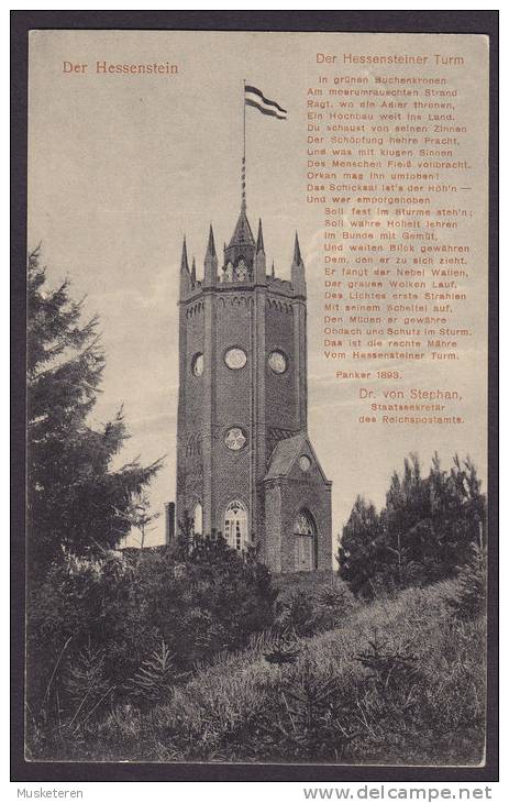 Germany Deutsches Reich PPC Der Hessensteiner Turm PANKER 1921 (2 Scans) - Waldeck