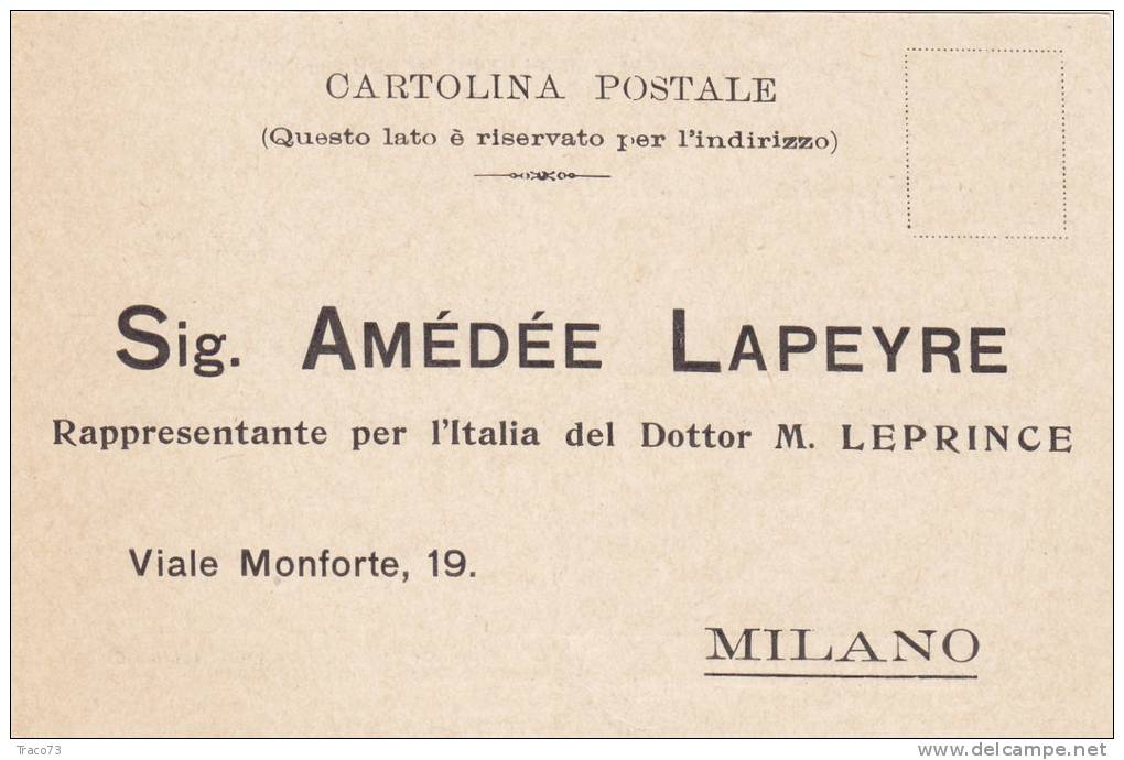 MILANO  -  "  Amédée Lapeyre  ". - Card  /  Cartolina Pubblicitaria - Publicité