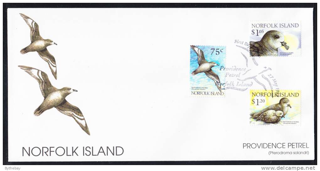 Norfolk Island Scott #679-681 FDC Set Of 3 Providence Petrel - Ile Norfolk