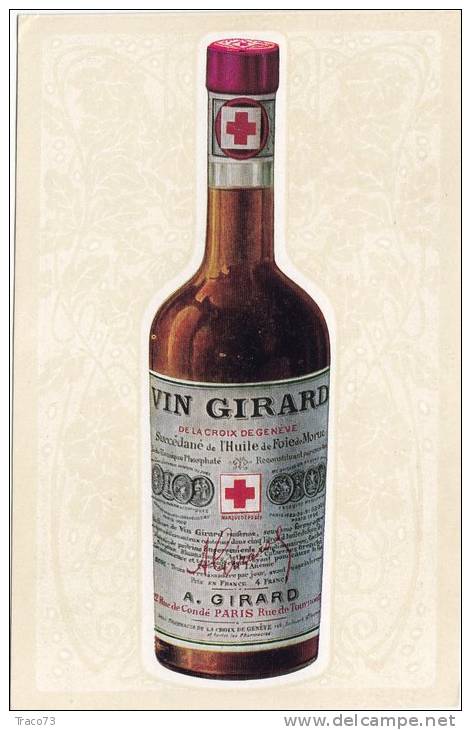 LE VIN GIRARD  -  " De La Croix De Genève "  - Card  /  Cartolina Pubblicitaria - Publicité