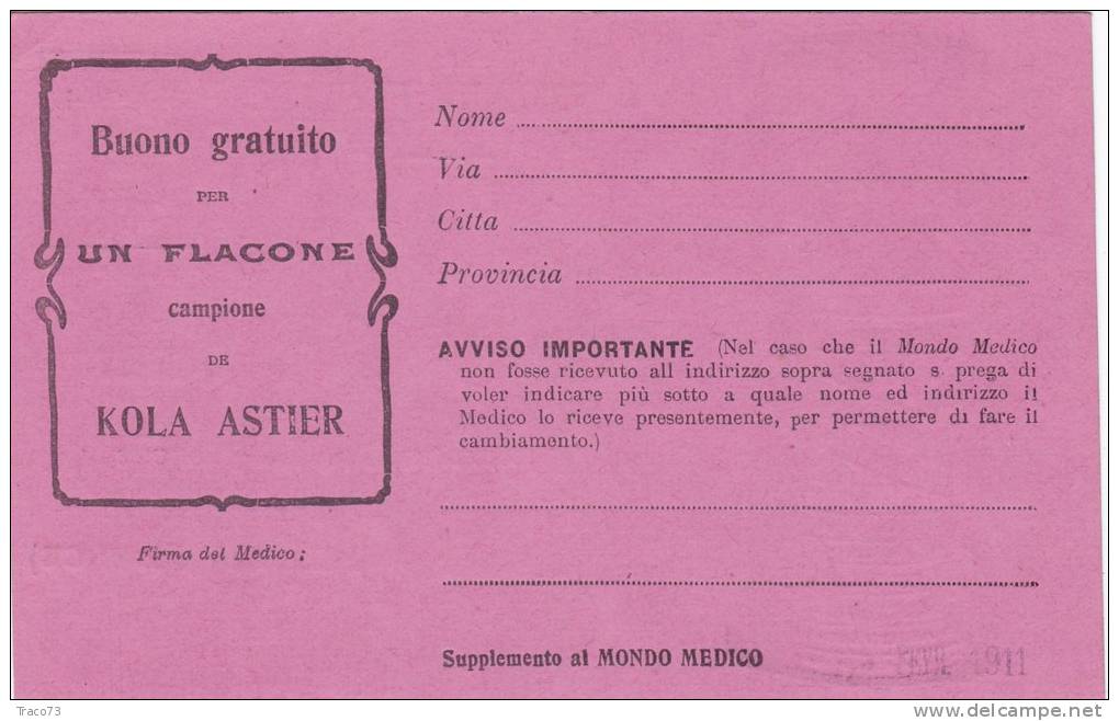 PARIS  -  " Maison Astier "  Buono Gratuito - Card  /  Cartolina Pubblicitaria - Reklame