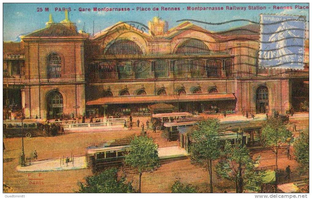 Paris.Place De Rennes , Gare De Montparnasse. - Bahnhöfe Ohne Züge