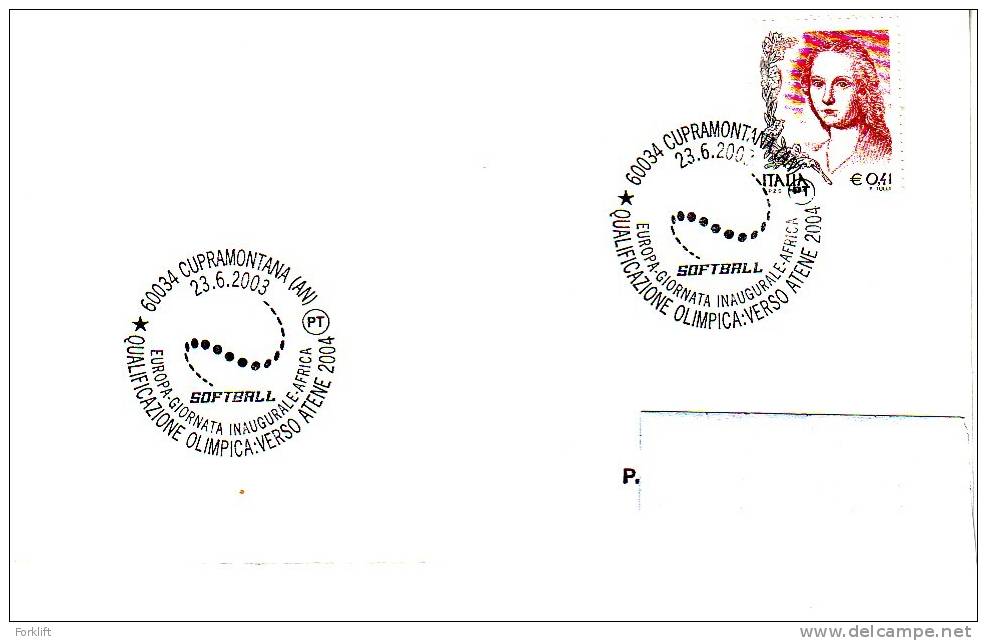 Softball,2003 Cupramontana, Olympic Qualification, Athens 2004 - Summer 2004: Athens
