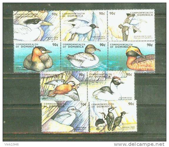 Dominica 1998,10V,part Set, Bird,birds,vogels,oiseaux, MNH/Postfris(S1328) - Andere & Zonder Classificatie