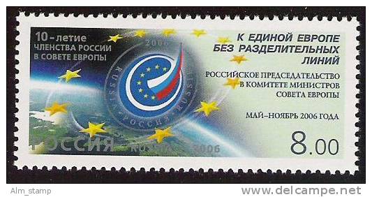 2006 Russland   Mi. 1384  ** MNH 10 Jahre Mitgliedschaft Im Europarat. - 2000