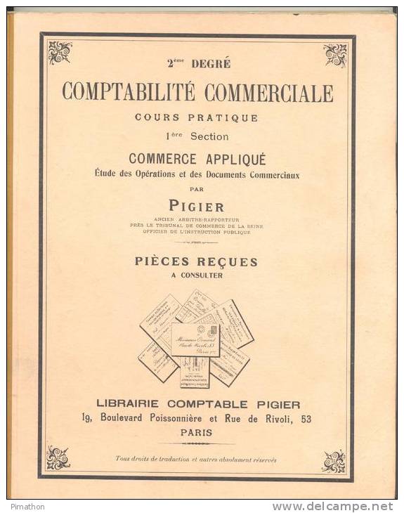 COMPTABILITE COMMERCIALE Par PIGIER   1ère Section - Management