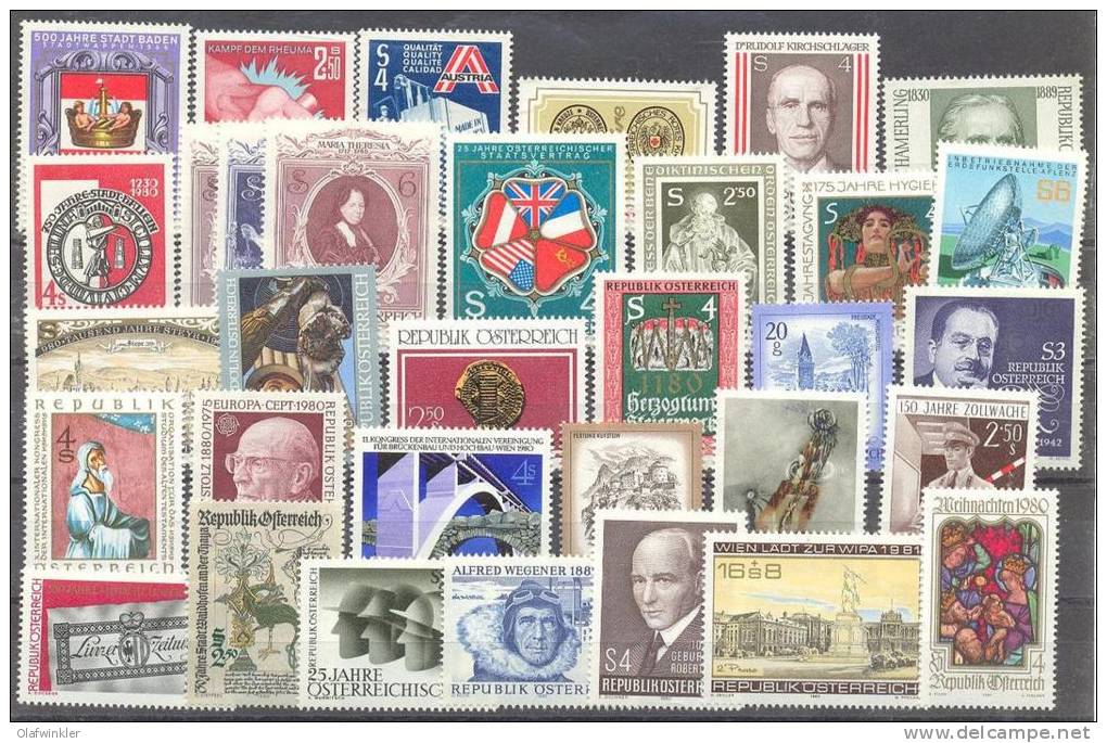 1980 Jahrgang Komplett ANK 1662-1694 / Mi 1631-63 / Sc 1142-71+B344 / Y&T 1460-92 Postfrisch/neuf Sans Cha./MNH [hod] - Annate Complete