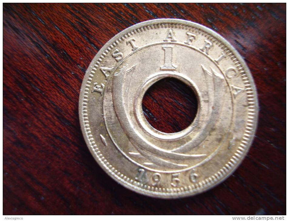 BRITISH EAST AFRICA USED ONE CENT COIN BRONZE Of 1956 KN. - Ostafrika Und Herrschaft Von Uganda