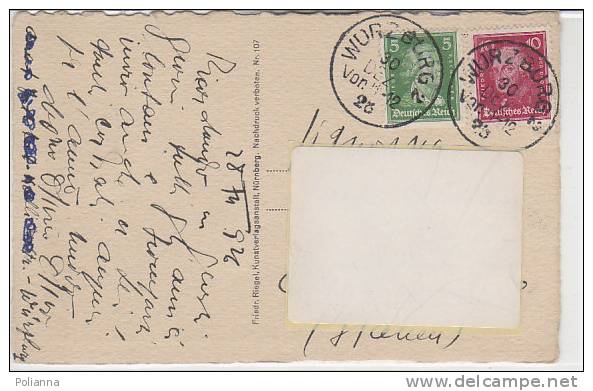 PO0779B# GERMANIA - GERMANY - WURZBURG  VG 1926 - Wuerzburg