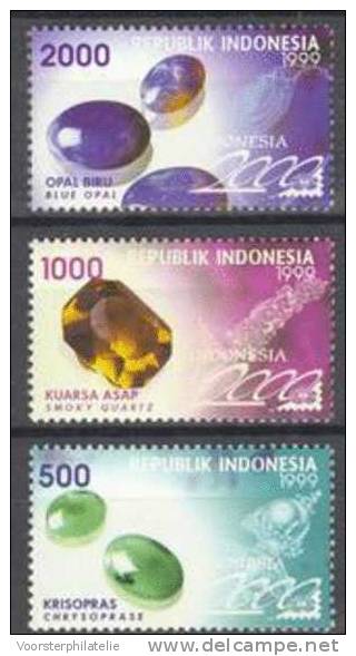 INDONESIA MNH ** 1999 ZBL 1988-90 EDELSTENEN JUWELS BIJOU - Indonesien