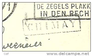 285 Op Brief Met Stempel CHARLEROI Met Omkaderde Naamstempel (griffe D'origine) CHIMAY - Linear Postmarks