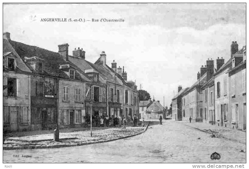 91Z01-A-5-  ANGERVILLE - Rue D'Ouestreville - écrite 1915 - Angerville
