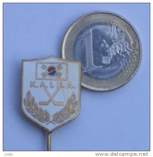 KOREA ICE HOCKEY ASSOCIATION  ( Large Enamel Pin ) Hockey Sur Glace Sobre Hielo Su Ghiaccio Eishockey Ijshockey - Wintersport