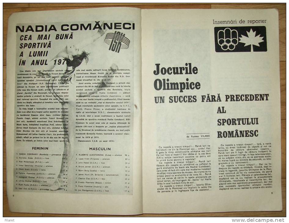 NADIA COMANECI-QUEEN OF GYMNASTICS- @ NASTY/TIRIAC- 1977 SPORTUL ALMANACH - Libri