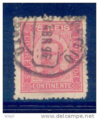 ! ! Portugal - 1892 D. Carlos 75 R - Af. 72 - Used - Usado