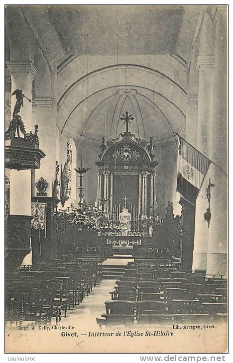 08 GIVET  INTERIEUR DE L'EGLISE SAINT HILAIRE - Givet