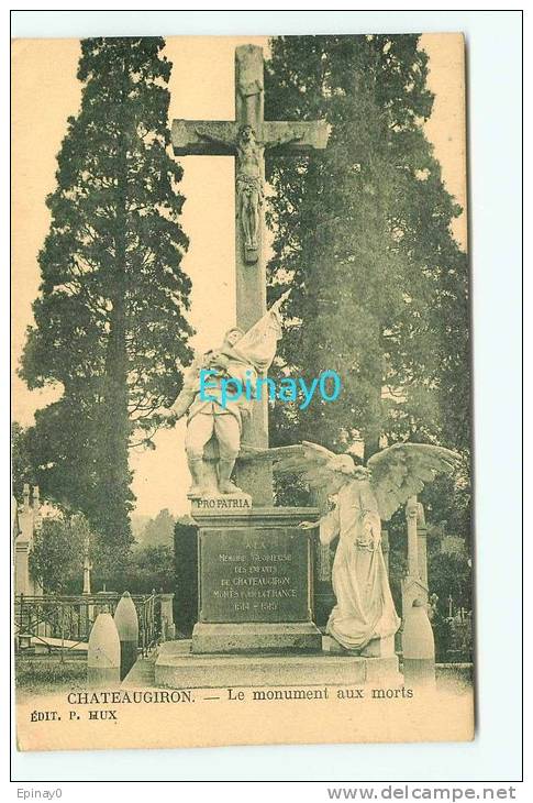 B - 35 - CHATEAUGIRON - Le Monument Aux Morts - édition Hux - Châteaugiron