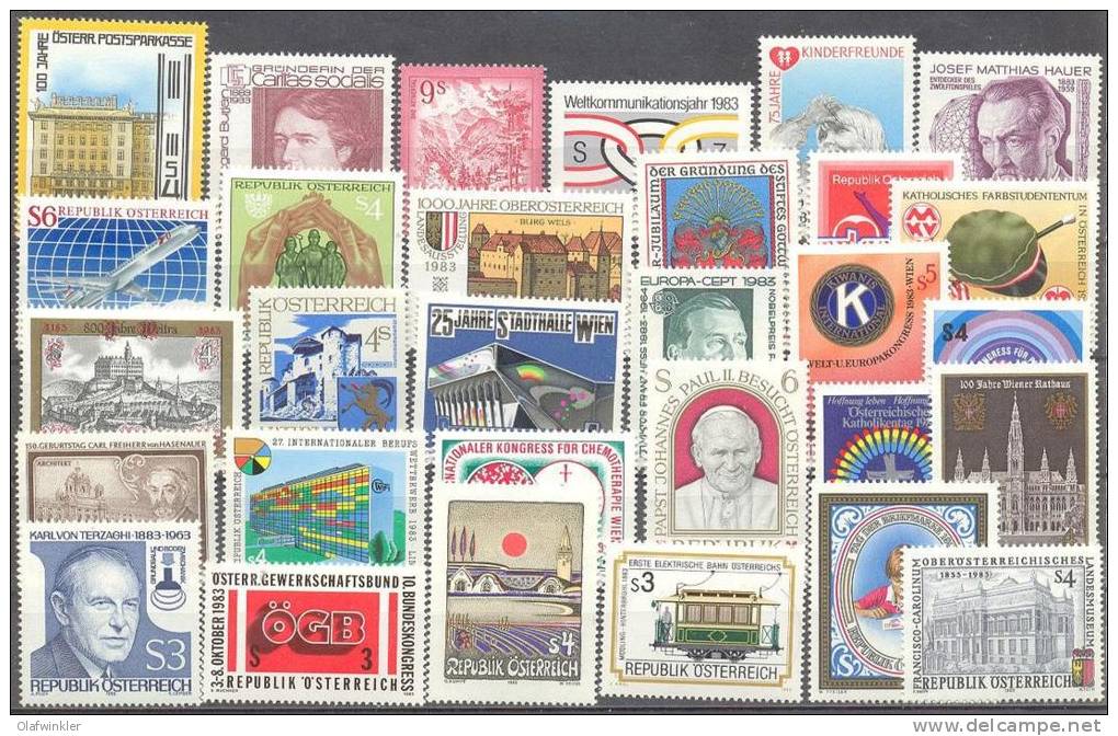 1983 Jahrgang Komplett ANK 1759-93 / Mi 1728-62 / Sc 1231-63+B347 / Y&T 1557-91 Postfrisch/neuf Sans Charn./MNH [hod] - Annate Complete