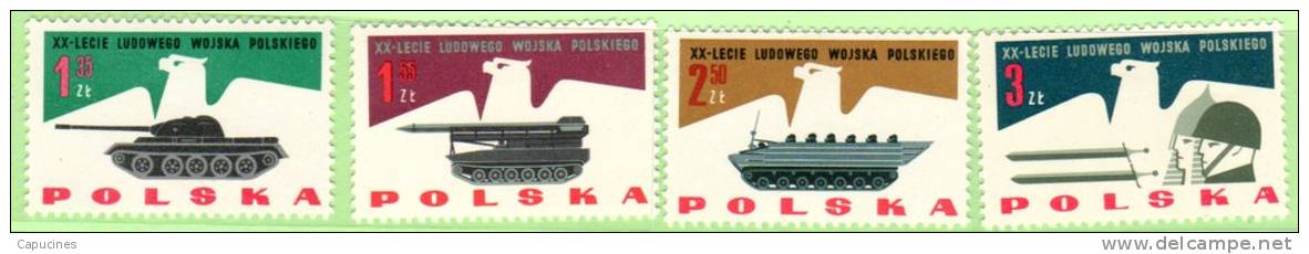 POLOGNE - 1963: "20e Anniv. De L'Armée Populaire" - N° 1290/1297** - Ungebraucht