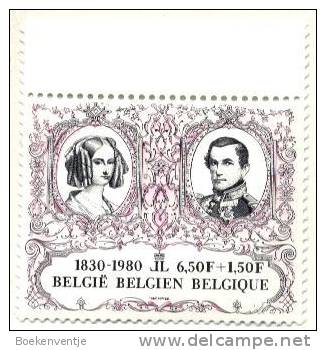 1830 - 1980  Leopold I 6,50 F + 1,50 F - Familles Royales