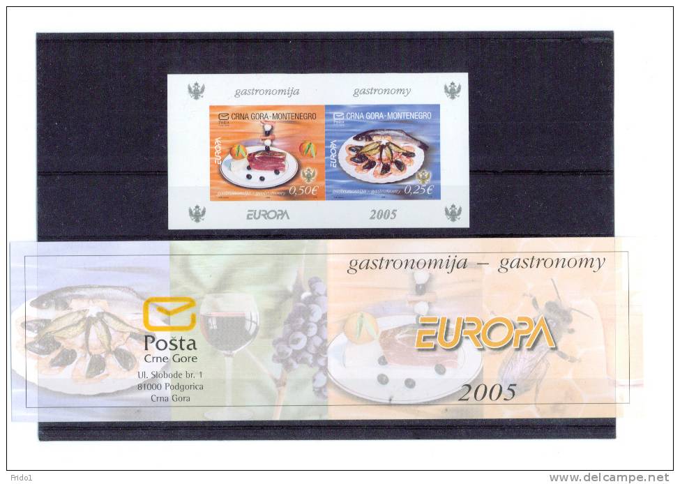 Montenegro 2005 Michel 106 -107 MH / Booklet 1  Ungezaehnt / Imperforated Europa Cept Postfrisch / Unmounted Mint - 2005