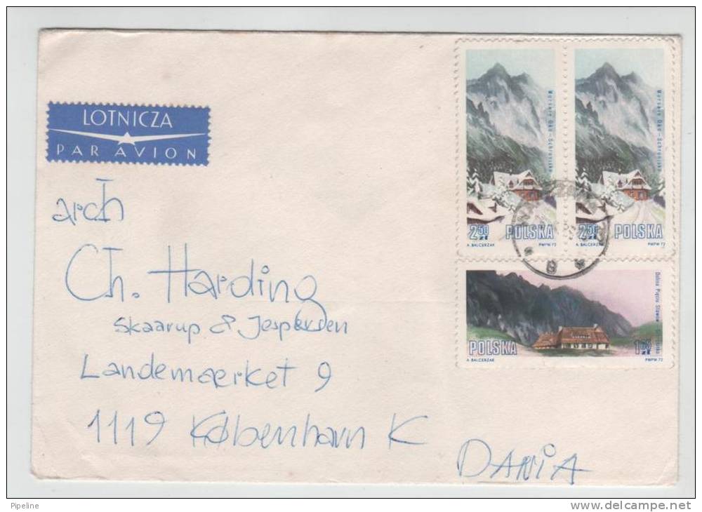 Poland Cover Sent Air Mail To Denmark - Storia Postale