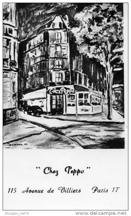 75-PARIS 115 AVENUE DE VILLIERS..."CHEZ PEPPO".....CPSM PETIT FORMAT.... - Arrondissement: 17