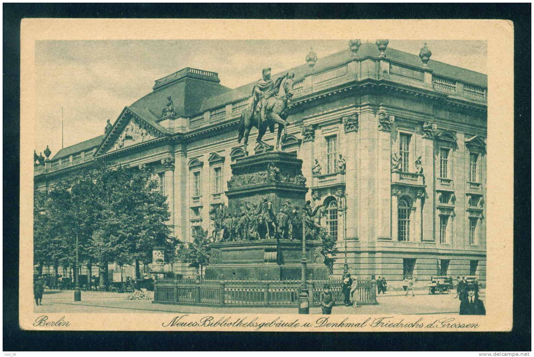 56341 // BERLIN - NEUER BIBLIOTHEKSGEBÄUDE , DENKMAL FRIEDRICHS GROSSEN , LIBRARY Deutschland Germany Allemagne Germania - Bibliotheken