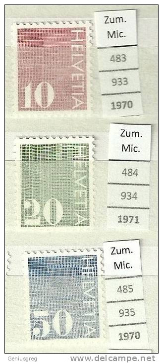 1970 Ziffermarken MI. 933/5 - Ongebruikt