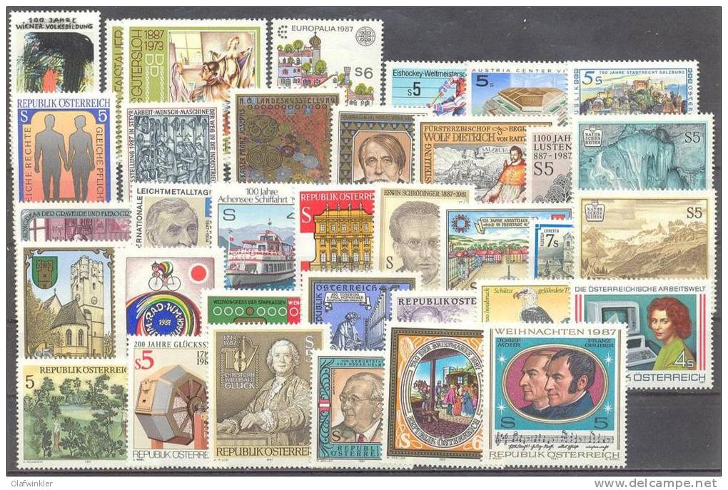 1987 Jahrgang Komplett ANK 1904-39 / Mi 1873-1908 / Sc 1386-17+B352 / Y&T 1702-37 Postfrisch/neuf Sans Charn./MNH [hod] - Full Years