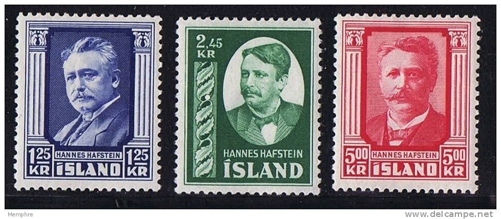 1954  Hannes Hafstein  Président  *  MH - Unused Stamps