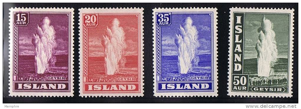 1938  Geyser  Série De 4 Valeurs * MH - Unused Stamps