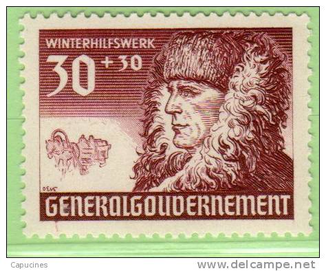 POLOGNE - 1940:  "GENERAL GOUVERNEMENT" (Anniv. Gouvernement Général) -  N° 77** - Gouvernement Général