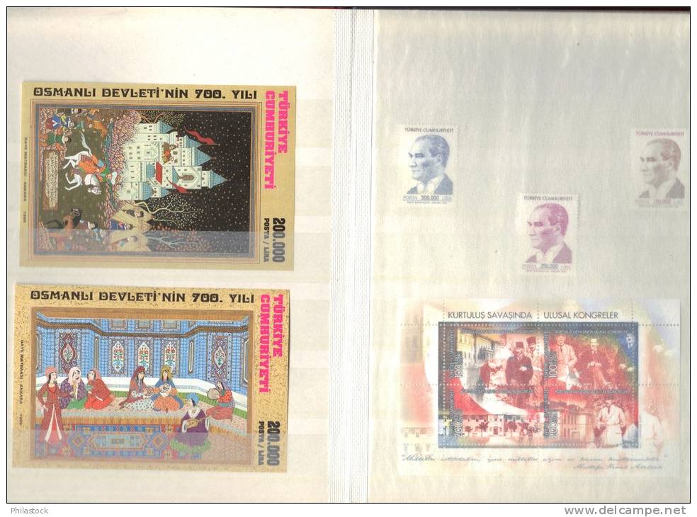 TURQUIE Fin Des  Années 1990  ** Dans Un Album Des Postes Avec BF & Entiers Postaux - Unused Stamps