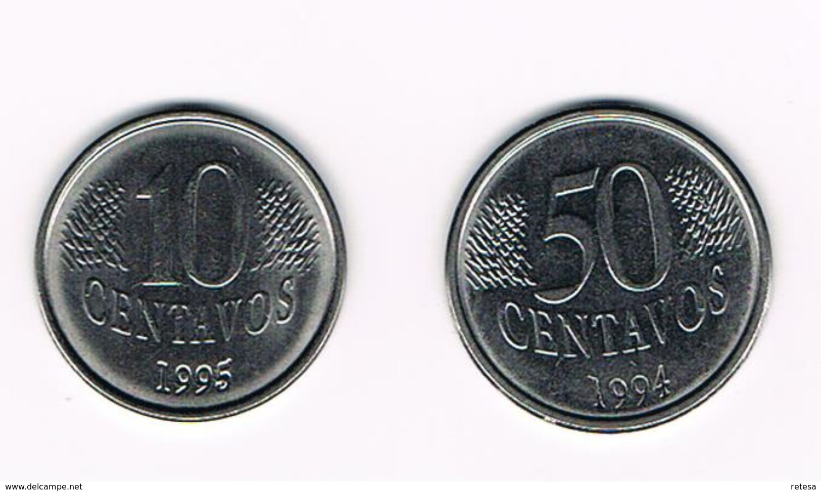 ) BRAZILIE 10 En 50 CENTAVOS  1995/1994 - Brazilië