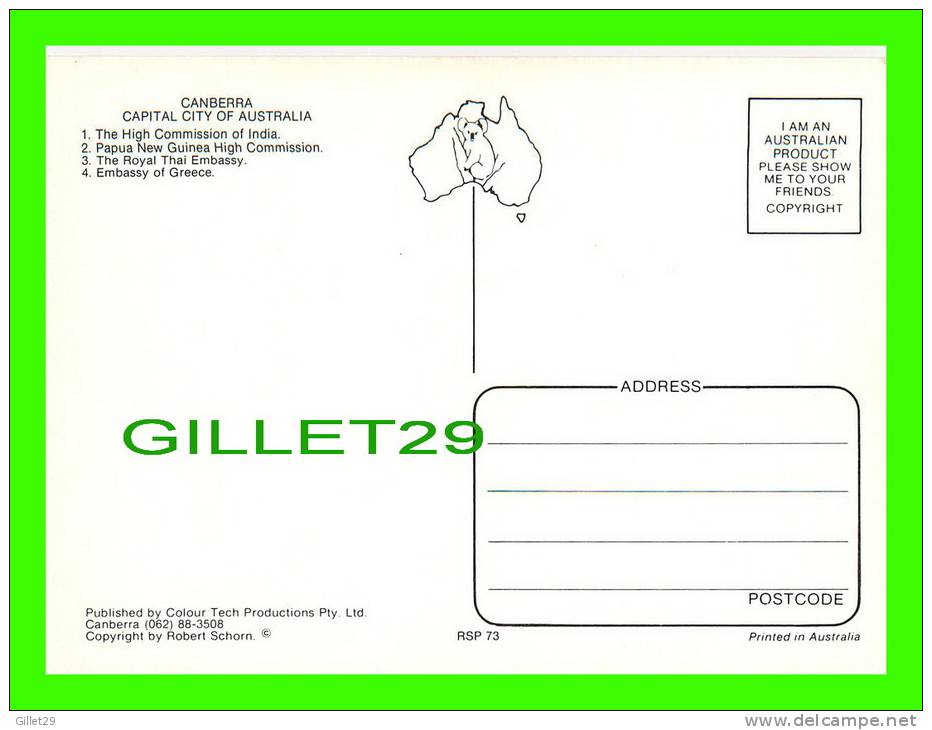 CANBERRA, AUSTRALIA - EMBASSIES OF CANBERRA - 4 MULTIVIEW - COLOUR TECH PROD. - - Canberra (ACT)