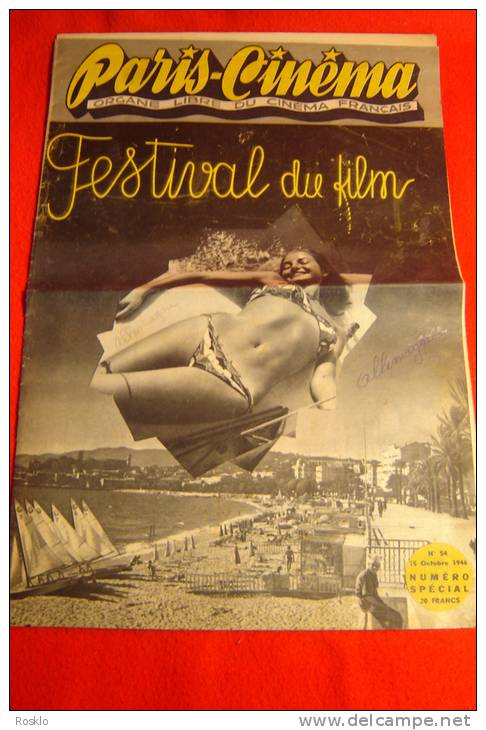 REVUES / PARIS CINEMA N° 54 DE 1946 / FESTIVAL DE CANNES - Film/ Televisie