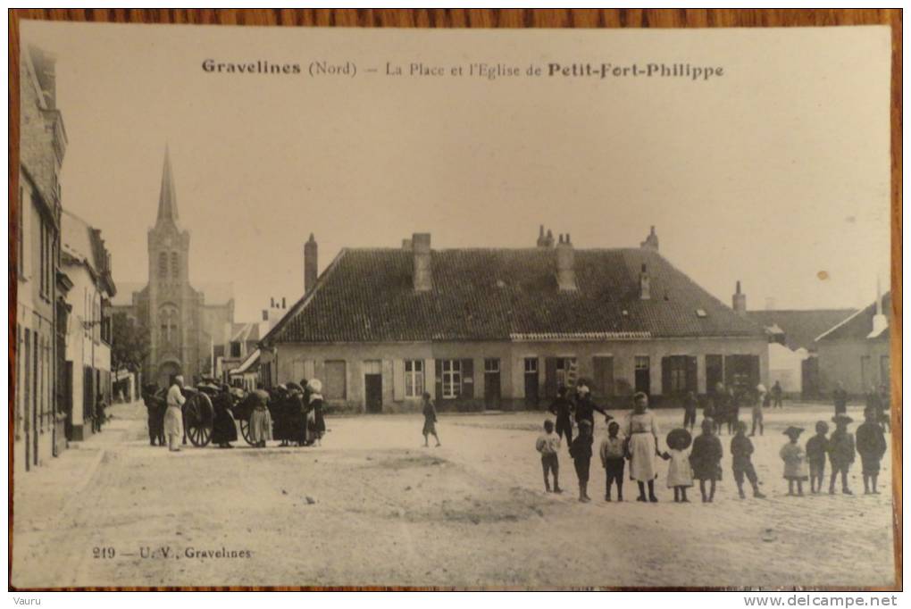 59 GRAVELINES PLACE ET L'EGLISE DE PETIT FORT PHILIPPECORRESPONDANCE D´UN POILU     BOLBEC - Gravelines