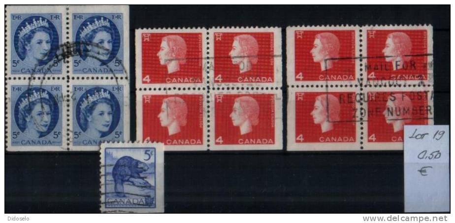 Canada Small Lot Of Used Stamps -  Booklet - Sellos (solo)