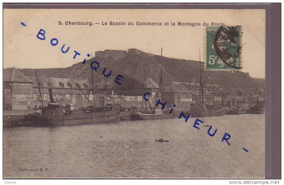 CHERBOURG LE BASSIN DU COMMERCE ET MONTAGNE DU ROULE - Cherbourg