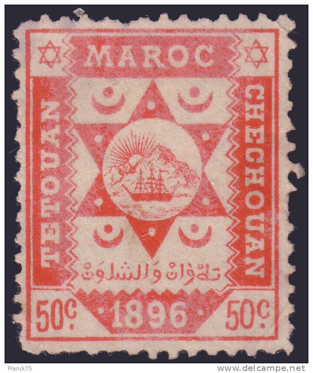 50c Postes Locales Ligne Tétouan à Chéchouan Neuf (*) (Dallay # I6, Cote 85€) - Other & Unclassified