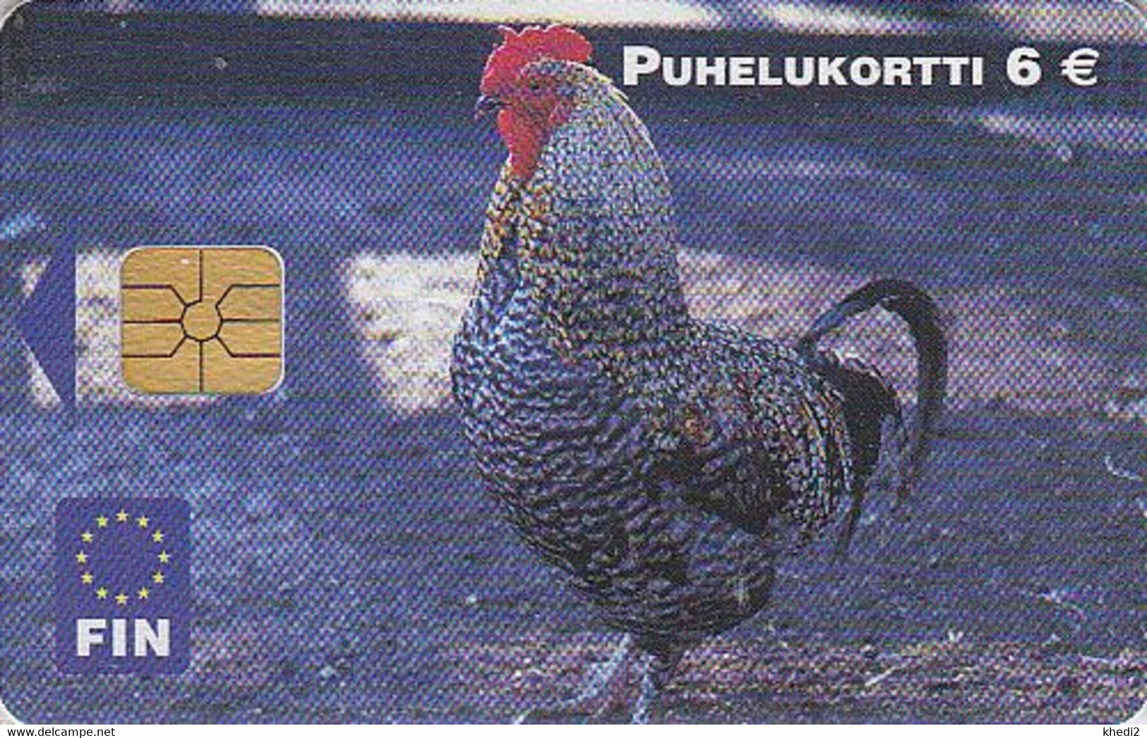 Télécarte à Puce FINLANDE - ANIMAL -  Oiseau COQ - ROOSTER Bird Chip Phonecard - HAHN Telefonkarte - 157 - Finlande